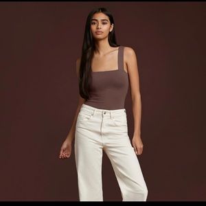 NUUDS Medium Square Neck Tank Bodysuit NEW